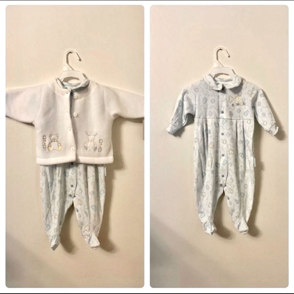 Vintage Carter's Unisex Cardigan/Onesie Set,β circa 1980s